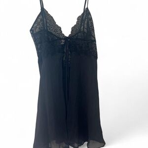 Victoria’s secret Black lace slip dress with adjustable straps
